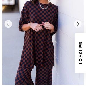 DRESSED IN LALA Checkered Playsuit